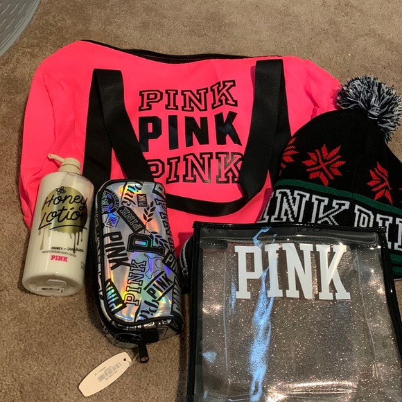 PINK Victoria's Secret Accessories - PINK brand of all kinds of goodies 🎉😌 great condition; stuff never used!